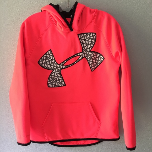 Under Armour Other - Under Armor hoodie neon orange youth hoodie